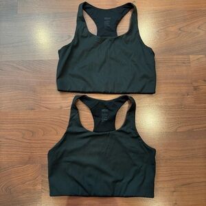 Bundle of 2 girlfriend collective Black Ribbed Sports Bra size XL